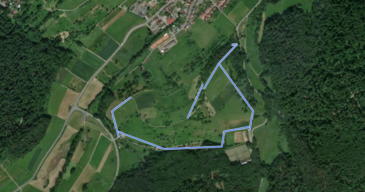 Маршрут Rundwanderweg Fischbachtal Ruhehain 1: Rußberg-Weg на спутниковом снимке
