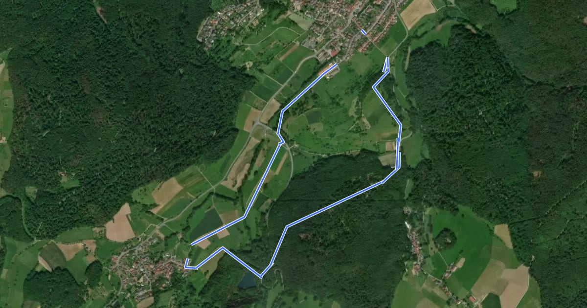 Маршрут Rundwanderweg Fischbachtal Ruhehain 3: Billings-Weg на спутниковом снимке