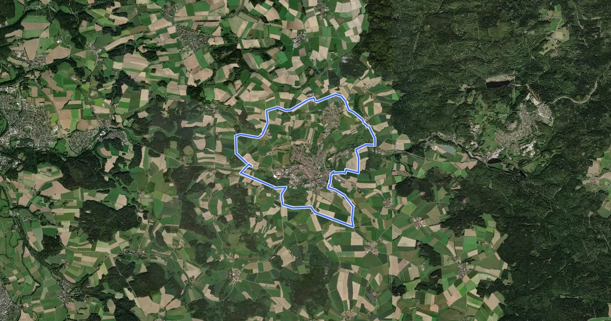 Маршрут Rundwanderweg Floß на спутниковом снимке