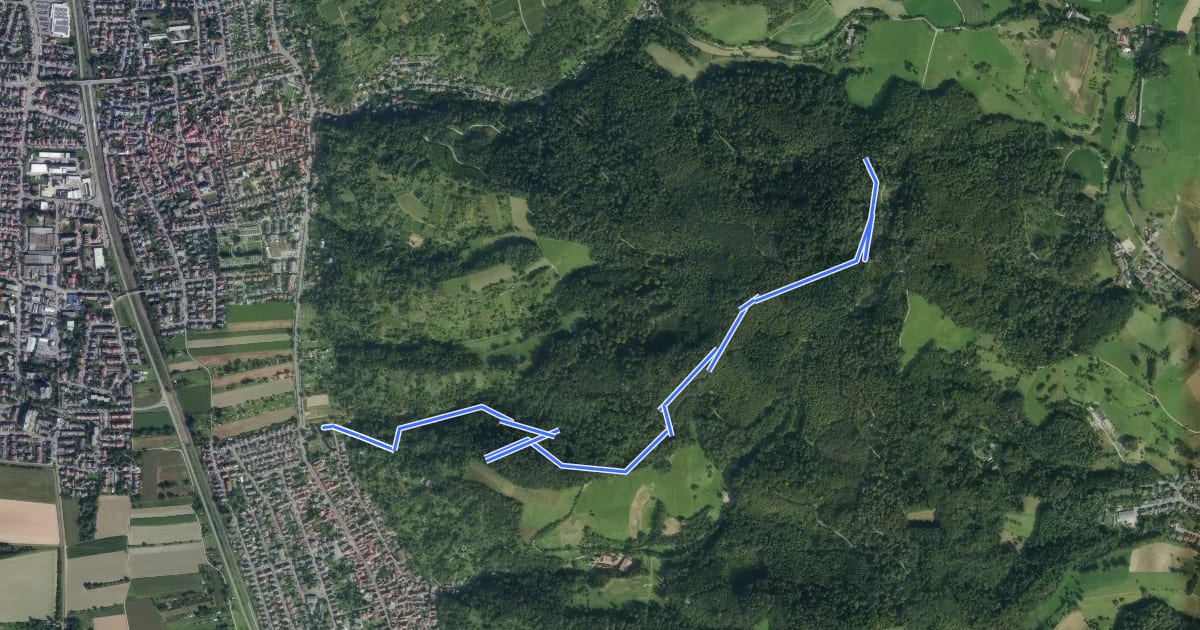 Маршрут Rundwanderweg Friedhof Sulzbach 4: Dicker-Eichen-Weg на спутниковом снимке