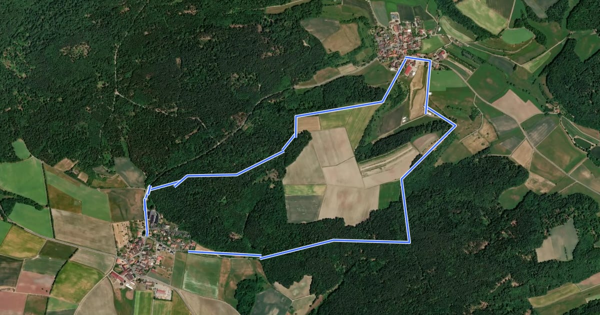 Маршрут Rundwanderweg G 1 на спутниковом снимке