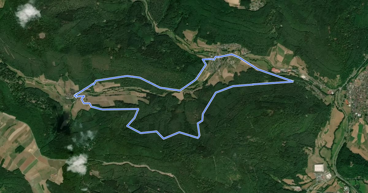 Маршрут Rundwanderweg Gönz 4 : Weckbach-Weg на спутниковом снимке