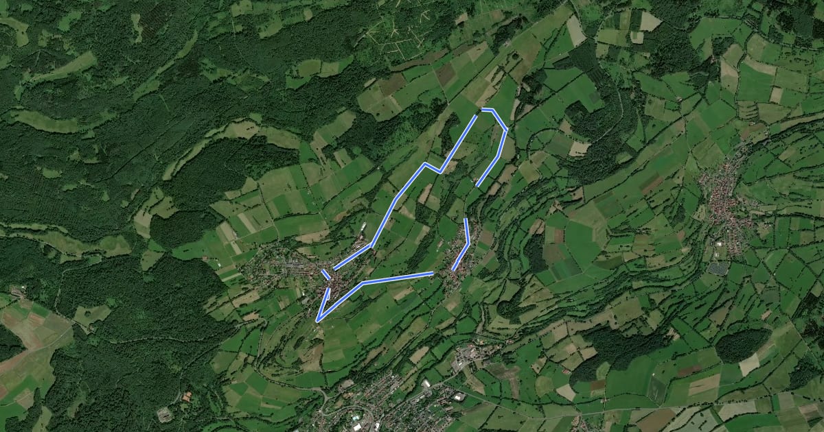 Маршрут Rundwanderweg Götzen G1 на спутниковом снимке