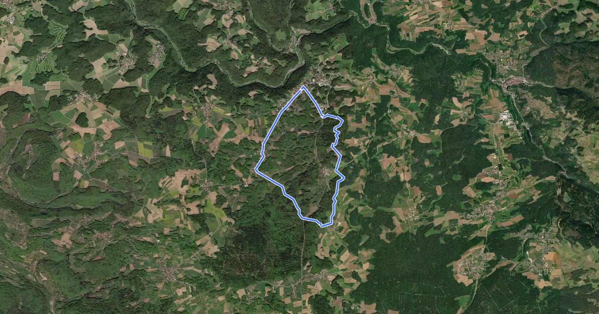 Маршрут Rundwanderweg Gößweinstein Förstelstein на спутниковом снимке