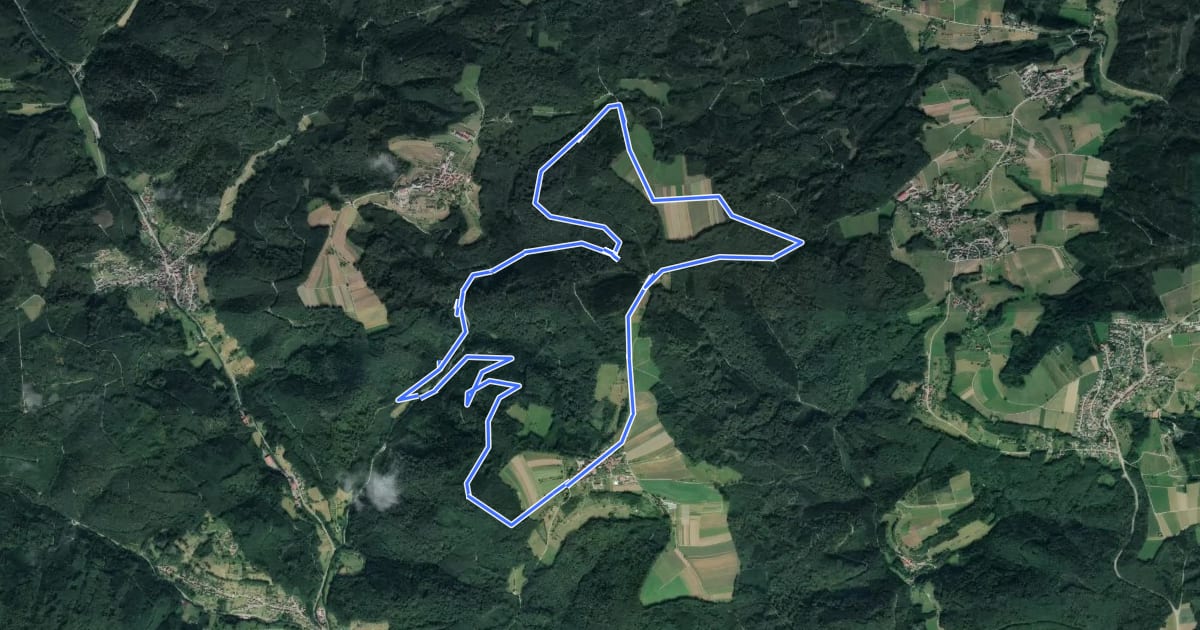 Маршрут Rundwanderweg G3 на спутниковом снимке