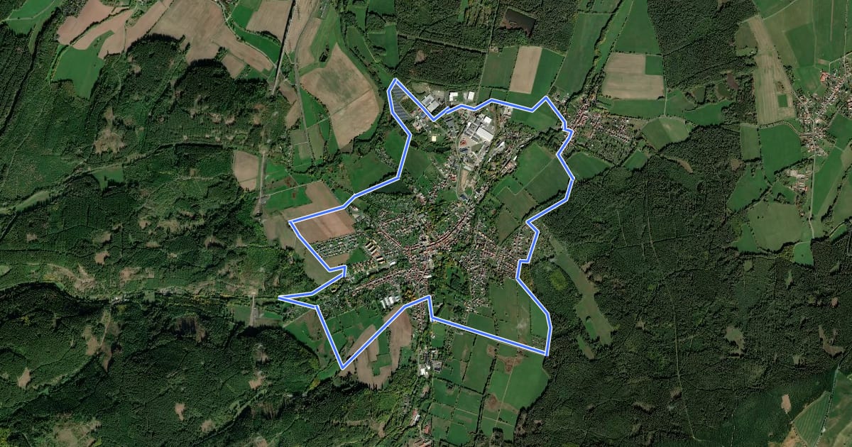 Маршрут Rundwanderweg Gehren на спутниковом снимке