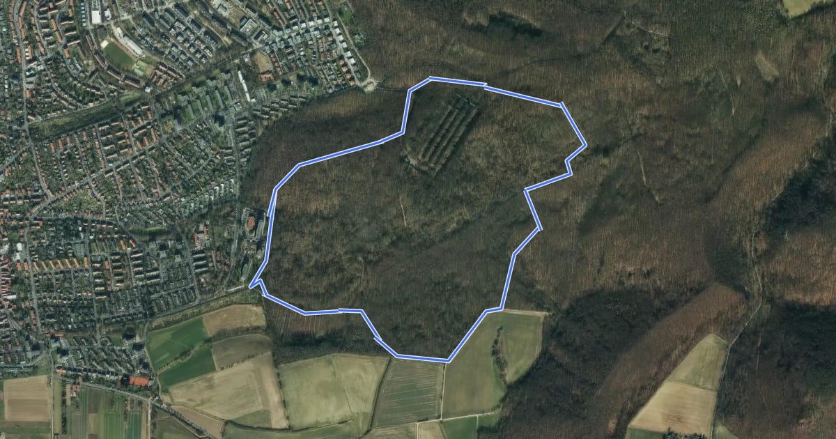 Маршрут Rundwanderweg Geismar - Tour braunes Dreieck на спутниковом снимке