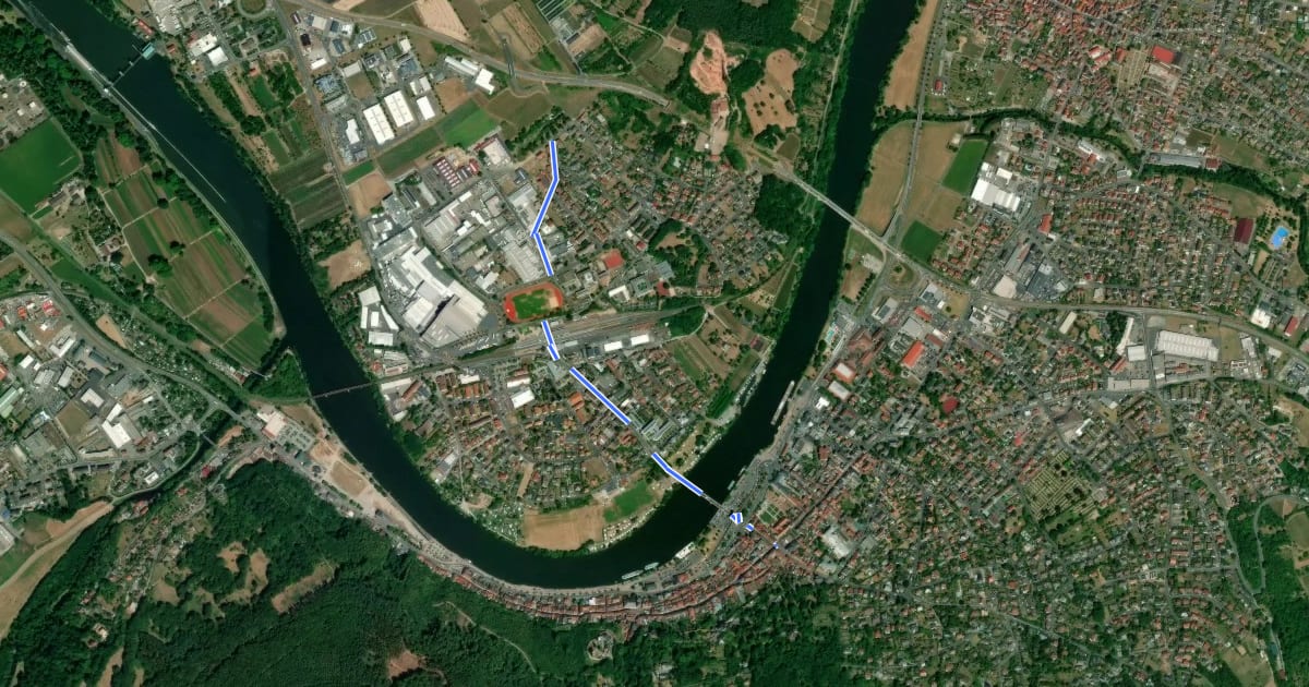 Маршрут Rundwanderweg gelbes W: Abschnitt 2d на спутниковом снимке