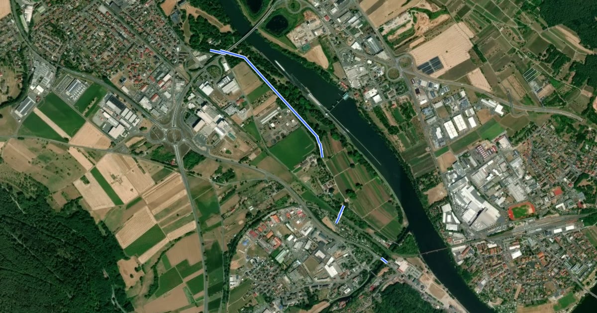 Маршрут Rundwanderweg gelbes W: Variante kurz, Teil 1 на спутниковом снимке