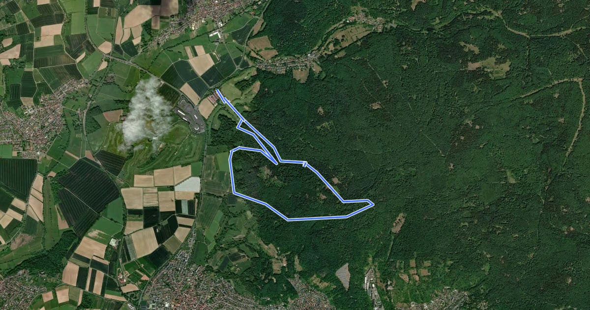Маршрут Rundwanderweg "Golfplatz" Nr.1 на спутниковом снимке