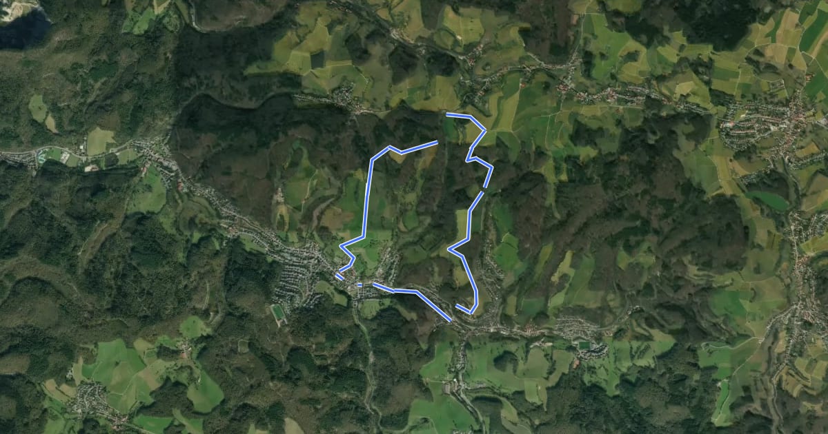 Маршрут Rundwanderweg Gorxheimertal 7: Schütze-Kreuz-Weg на спутниковом снимке