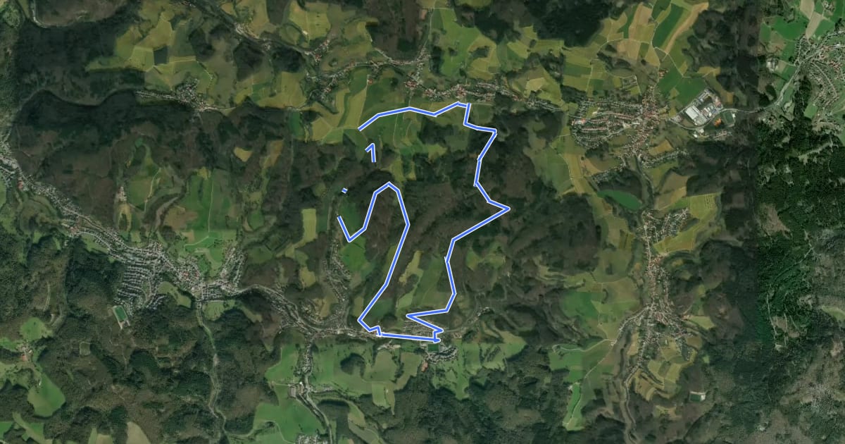 Маршрут Rundwanderweg Gorxheimertal 9: Waldkopf-Weg на спутниковом снимке