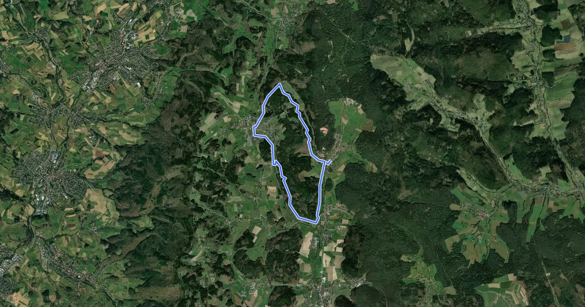 Маршрут Rundwanderweg Grasellenbach на спутниковом снимке