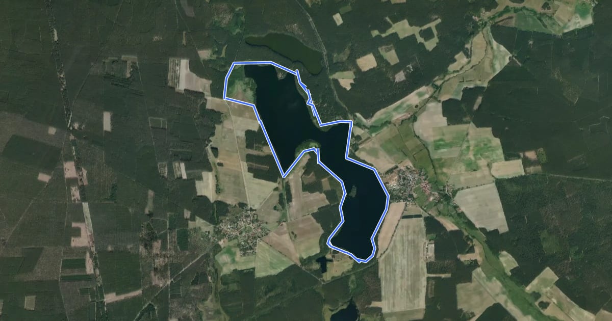 Маршрут Rundwanderweg Großer Mochowsee на спутниковом снимке
