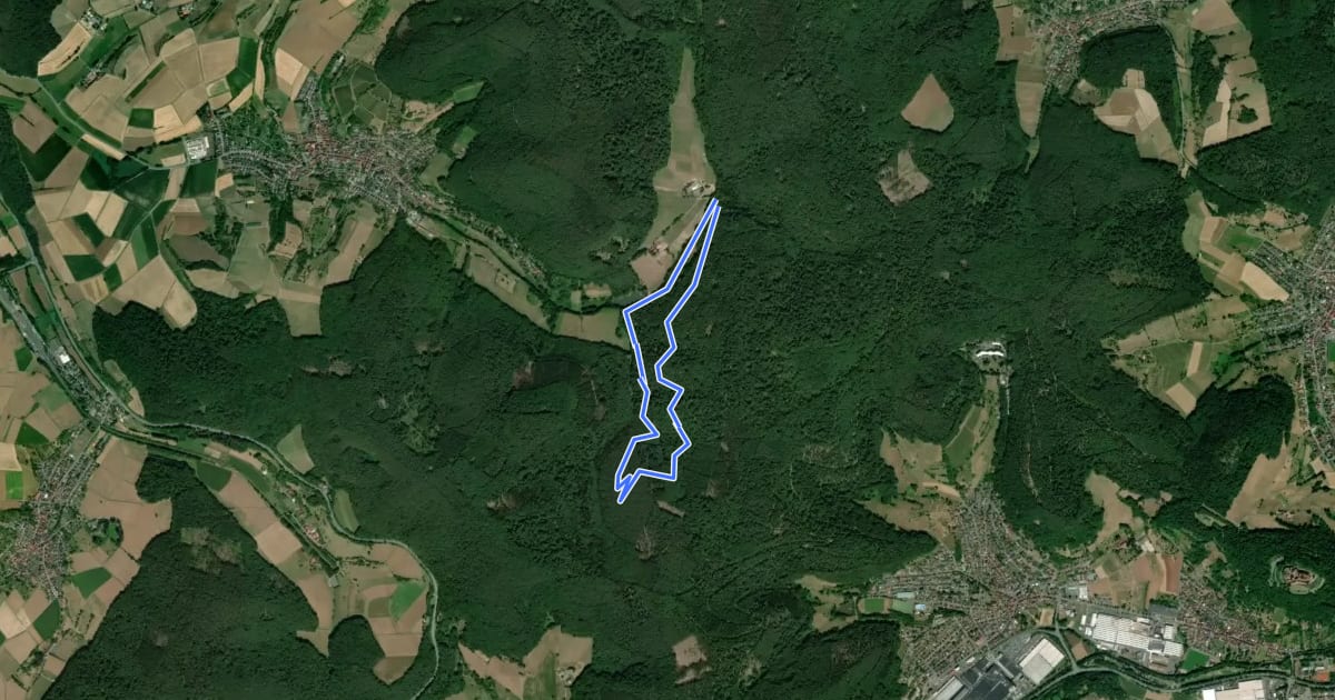 Маршрут Rundwanderweg Groß-Umstadt Kellergrund 8: Schucksteinweg на спутниковом снимке