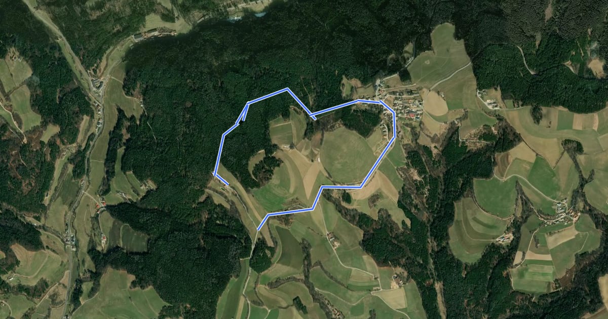 Маршрут Rundwanderweg Gschaidt на спутниковом снимке