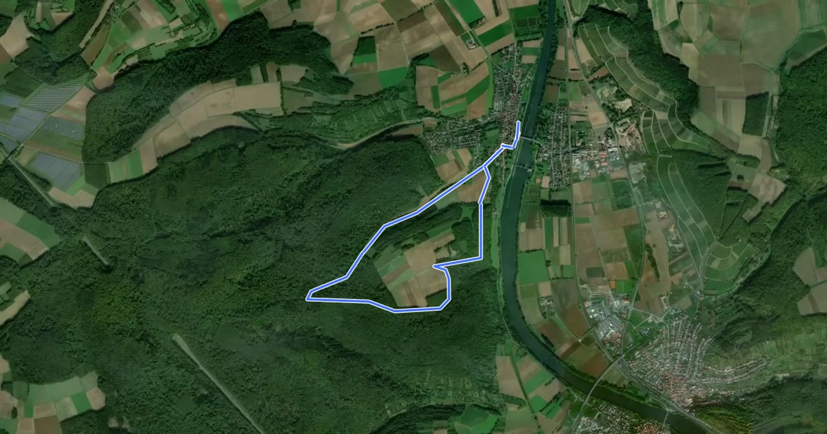 Маршрут Rundwanderweg H 1 Himmelstadt "Schweinsgrube" на спутниковом снимке