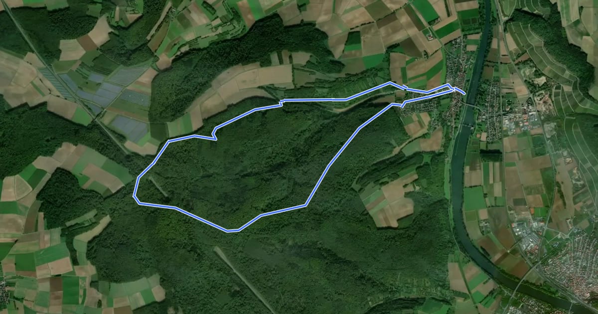 Маршрут Rundwanderweg H 3 Himmelstadt "Lichteiche" на спутниковом снимке