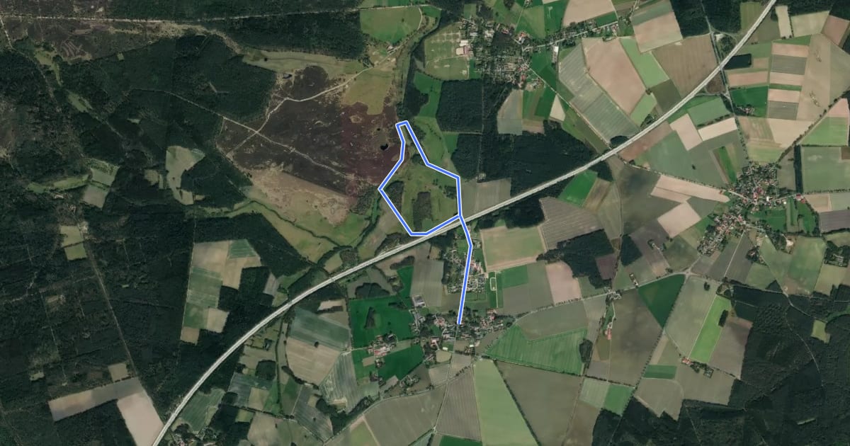 Маршрут Rundwanderweg Hörpel H2 на спутниковом снимке
