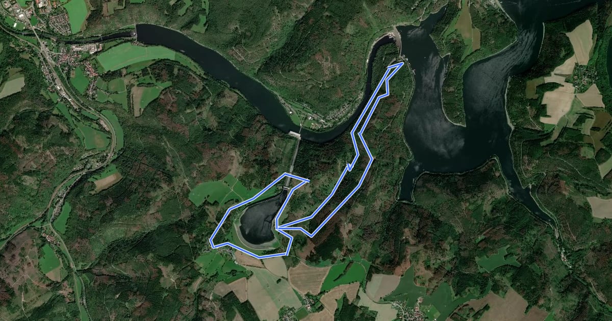 Маршрут Rundwanderweg H3 на спутниковом снимке