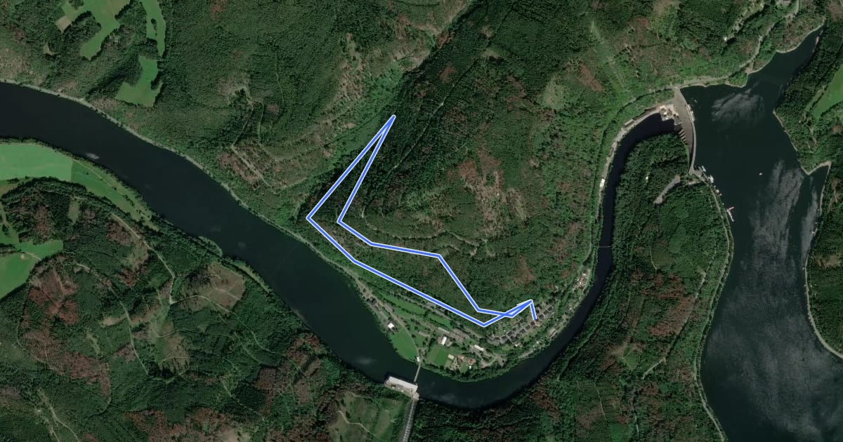 Маршрут Rundwanderweg H5 на спутниковом снимке