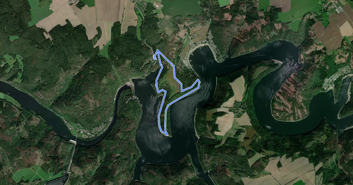 Маршрут Rundwanderweg H6 на спутниковом снимке