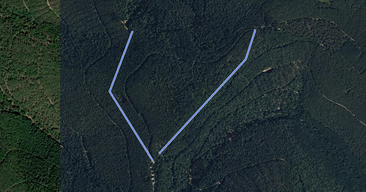 Маршрут Rundwanderweg Hahnenschritt 2 на спутниковом снимке