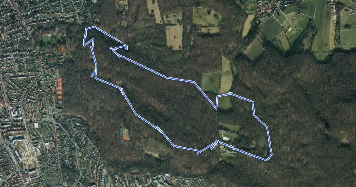 Маршрут Rundwanderweg Hainholzhof/Kehr - Tour brauner Kreis на спутниковом снимке