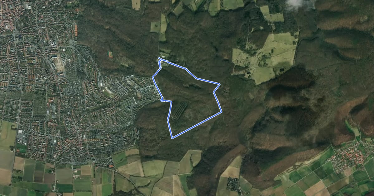Маршрут Rundwanderweg Hainholzhof/Kehr - Tour roter Kreis на спутниковом снимке