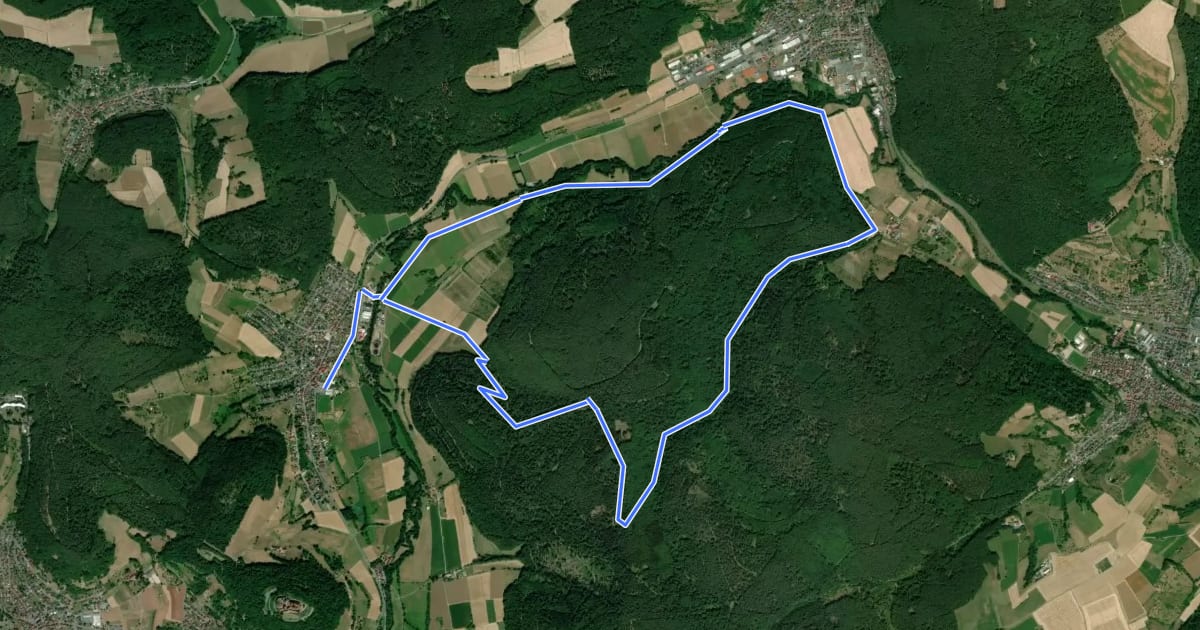Маршрут Rundwanderweg Hainstadt 2 : Neustädter-Hof-Weg на спутниковом снимке