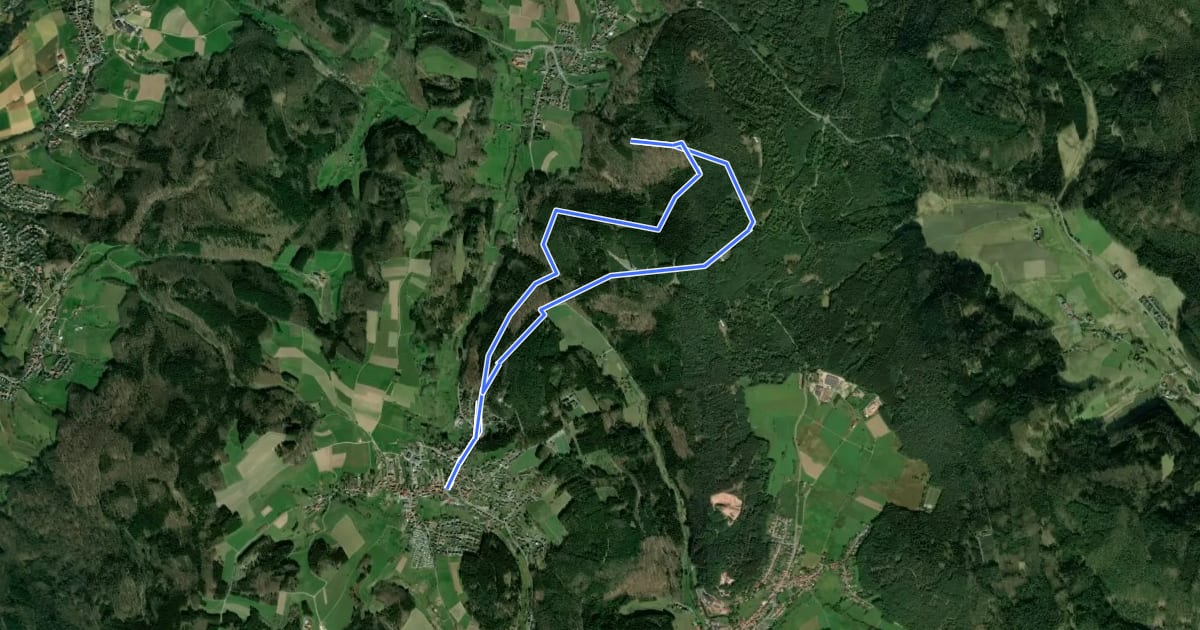 Маршрут Rundwanderweg Hammelbach 6: Walburgis-Kapellen-Weg на спутниковом снимке