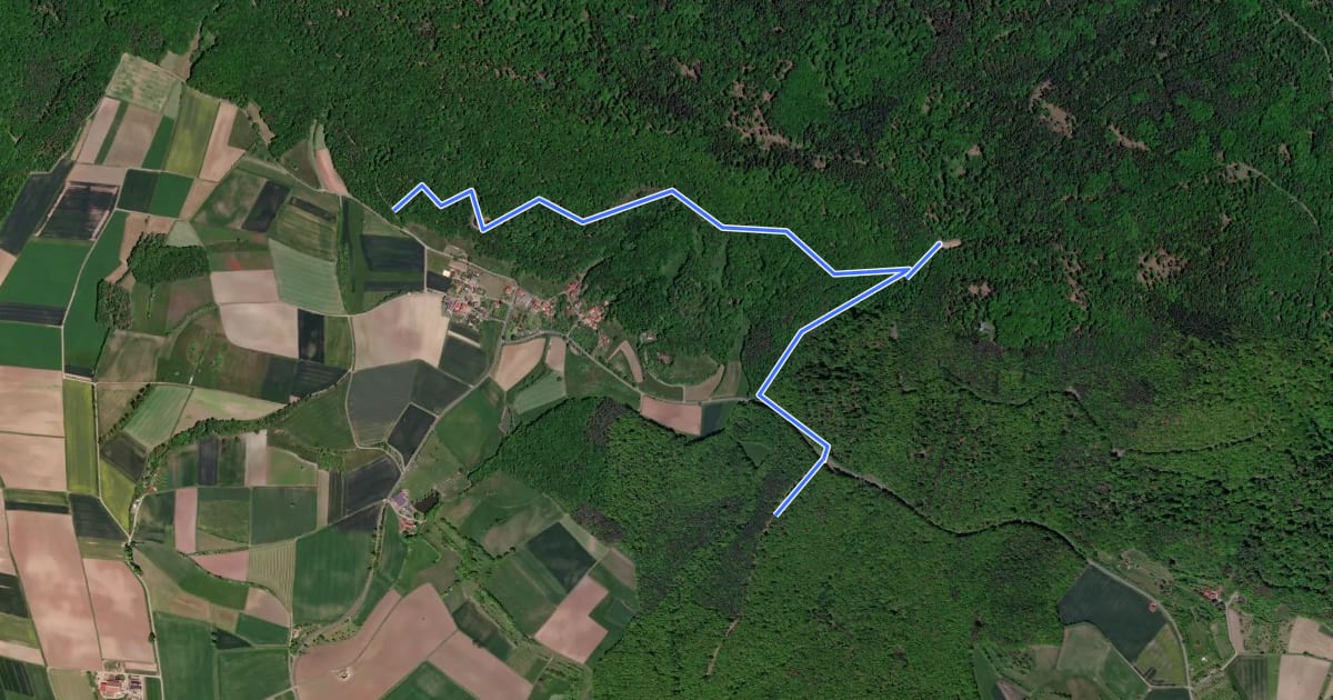 Маршрут Rundwanderweg Hase на спутниковом снимке