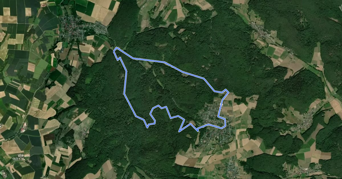 Маршрут Rundwanderweg Hassenroth 4 : Schmelzmühlen-Weg на спутниковом снимке