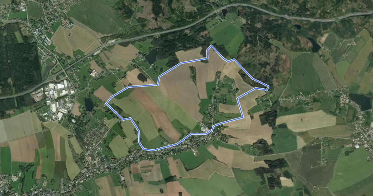 Маршрут Rundwanderweg Hauswalde на спутниковом снимке