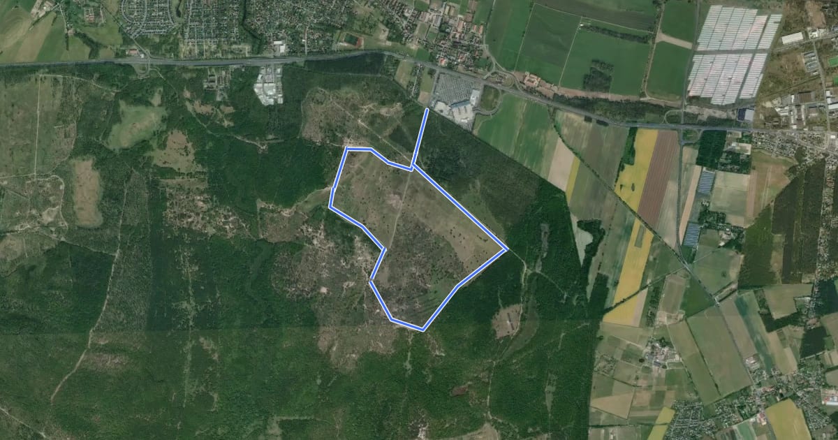 Маршрут Rundwanderweg Havelpark - Hasenheide на спутниковом снимке