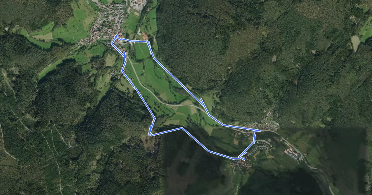 Маршрут Rundwanderweg Heddesbach 2: Langenthal-Weg на спутниковом снимке