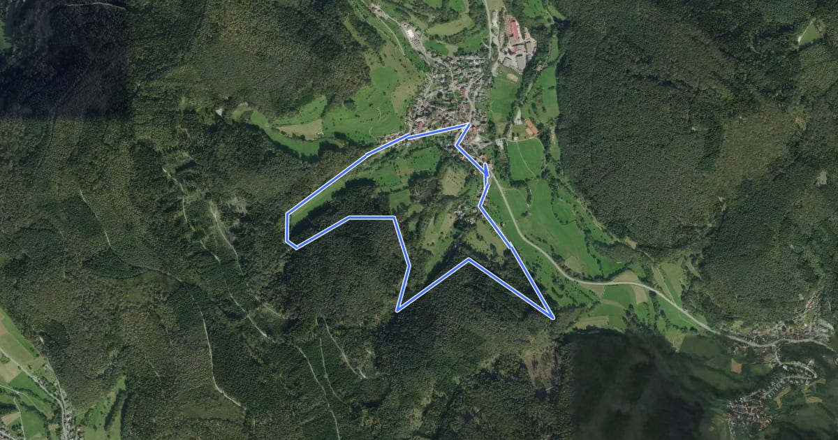 Маршрут Rundwanderweg Heddesbach 4 : Herrenklingen-Weg на спутниковом снимке