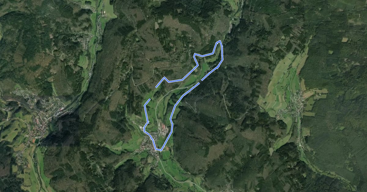 Маршрут Rundwanderweg Heddesbach 6: Schlumbach-Weg на спутниковом снимке