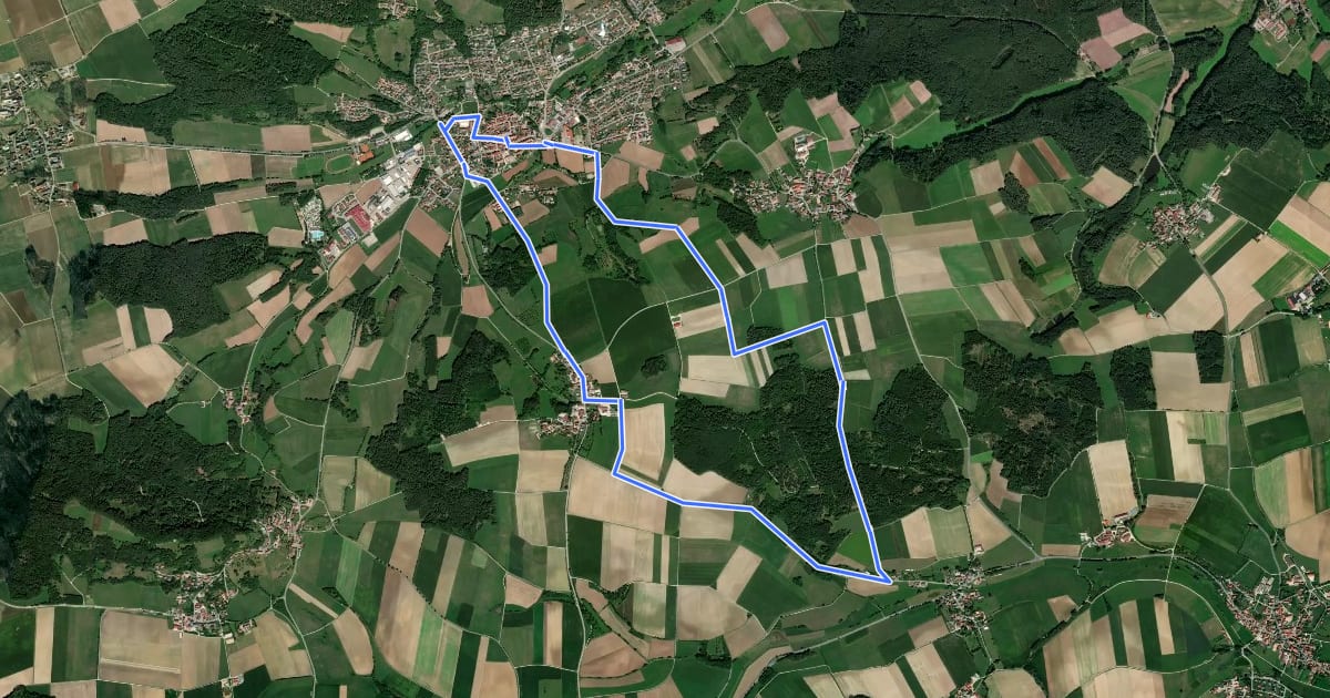 Маршрут Rundwanderweg Heideck 2 на спутниковом снимке