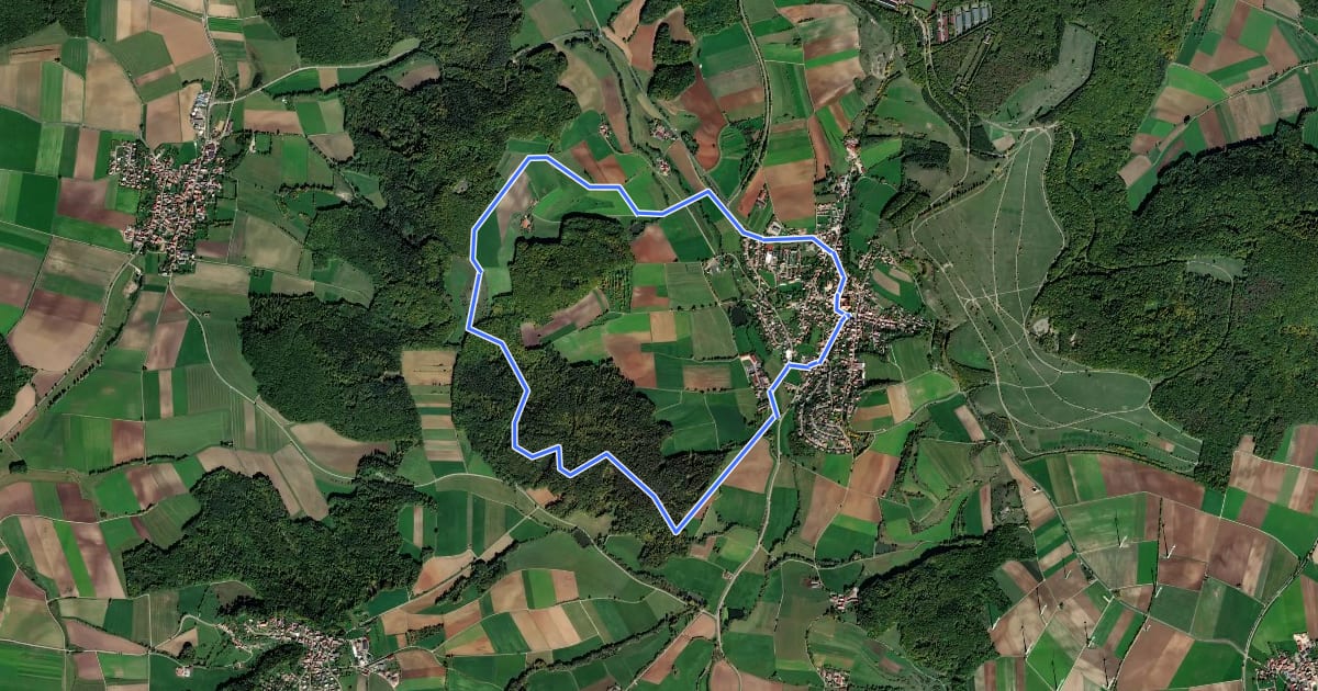 Маршрут Rundwanderweg Heidenheim 5 на спутниковом снимке