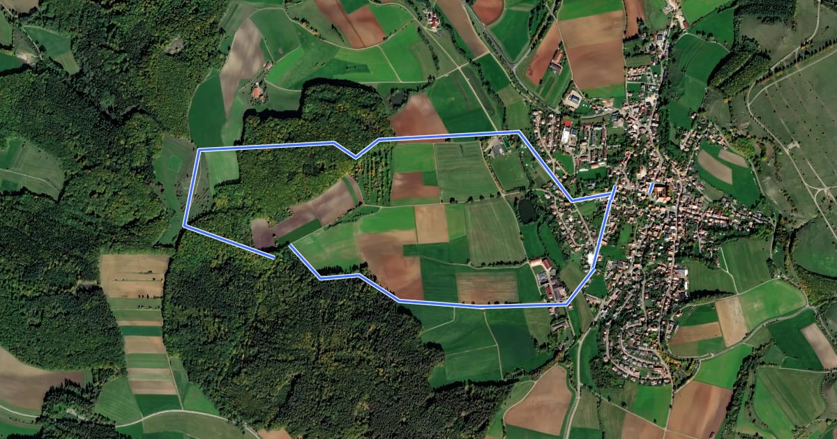 Маршрут Rundwanderweg Heidenheim 7 на спутниковом снимке