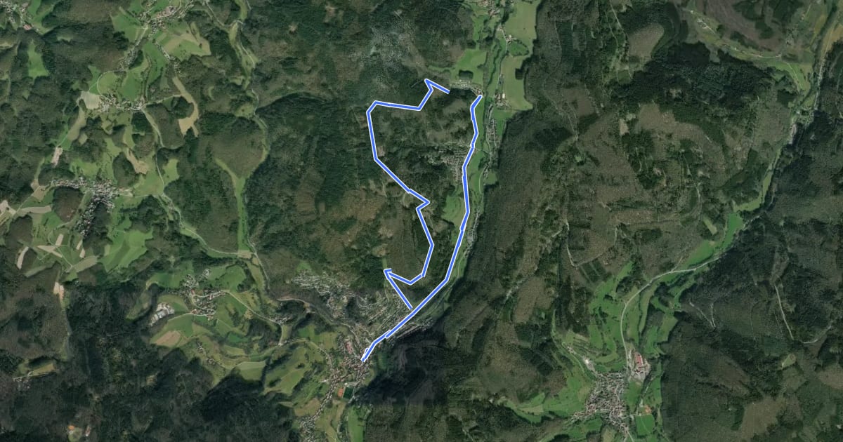 Маршрут Rundwanderweg Heiligkreuzsteinach 1: Eiterbachtal-Weg на спутниковом снимке