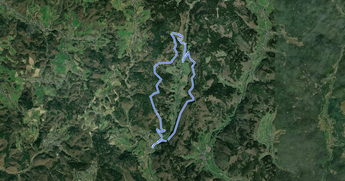 Маршрут Rundwanderweg Heiligkreuzsteinach 3: Lichtenklingen-Weg на спутниковом снимке
