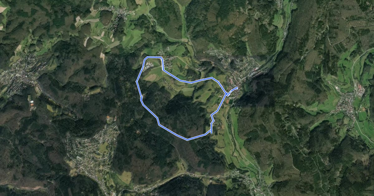 Маршрут Rundwanderweg Heiligkreuzsteinach 5: Lockersberg-Weg на спутниковом снимке
