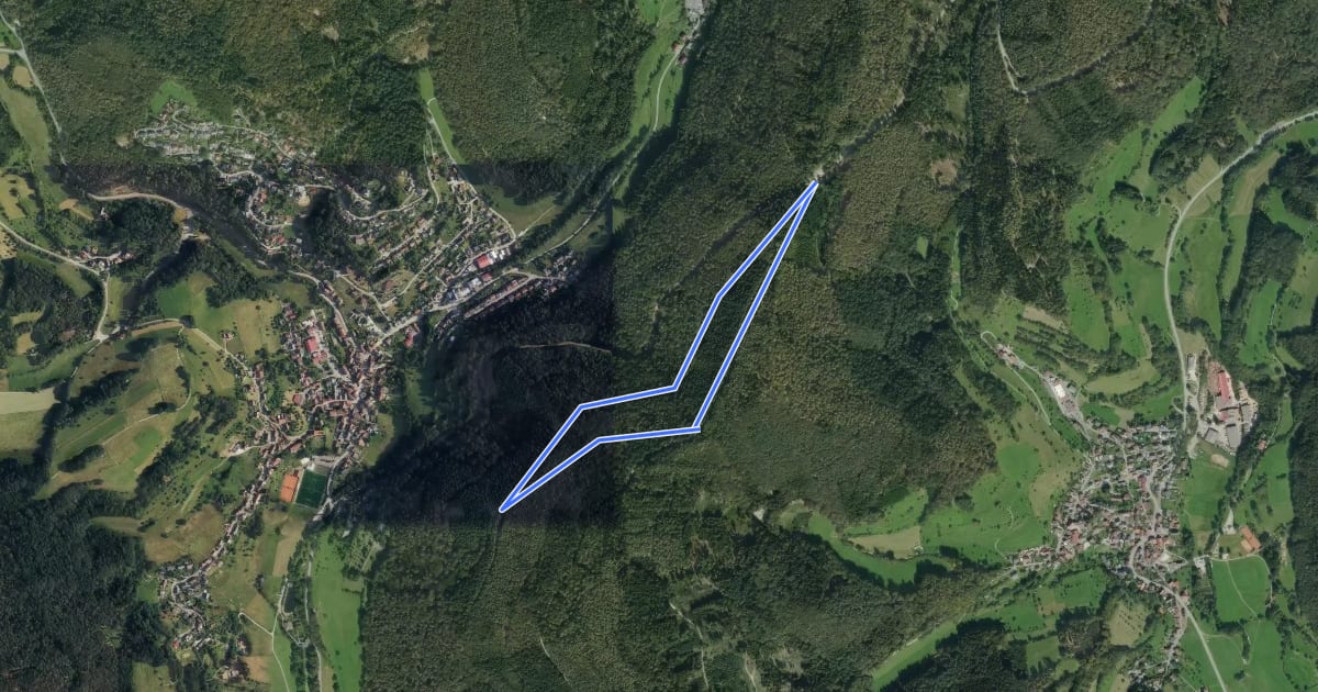 Маршрут Rundwanderweg Heiligkreuzsteinach Eichköpfel 1 на спутниковом снимке