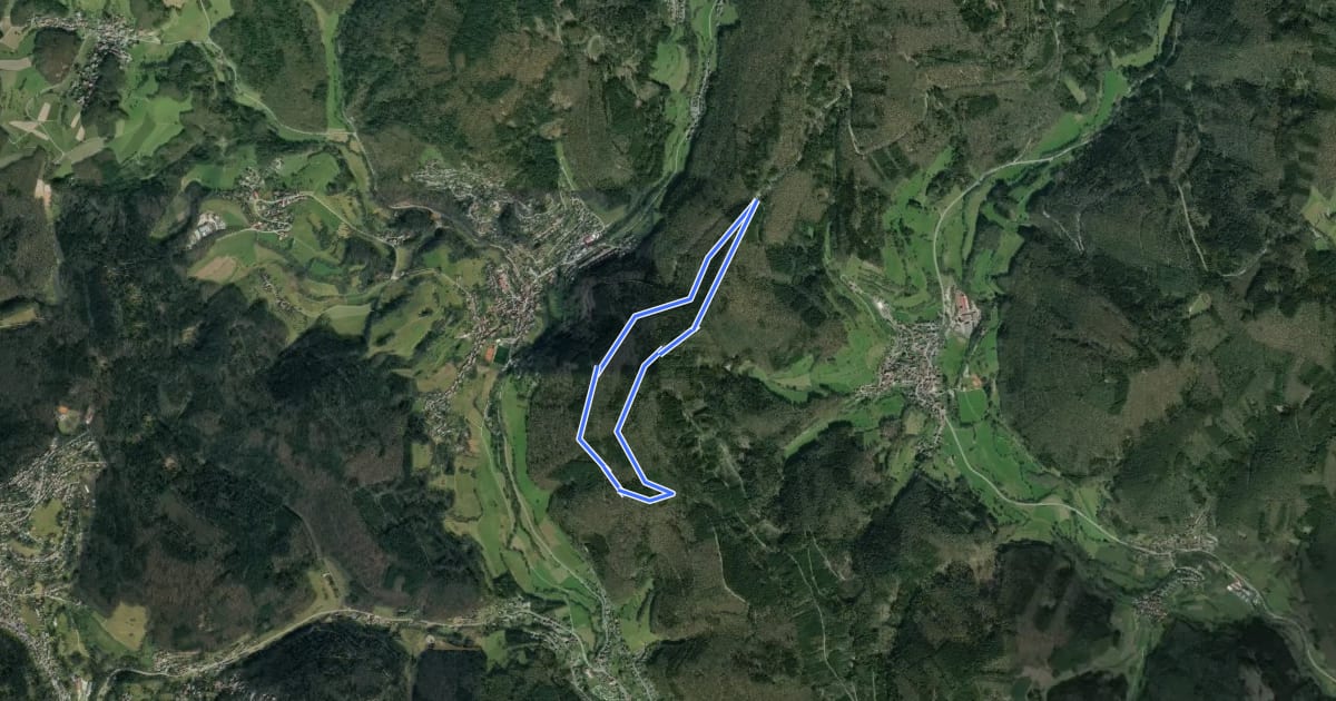 Маршрут Rundwanderweg Heiligkreuzsteinach Eichköpfel 2 на спутниковом снимке