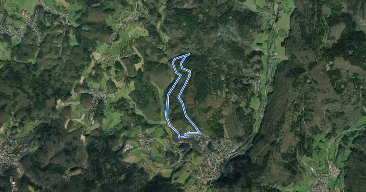 Маршрут Rundwanderweg Heiligkreuzsteinach Rehdelle 2: Höhenöd-Weg на спутниковом снимке