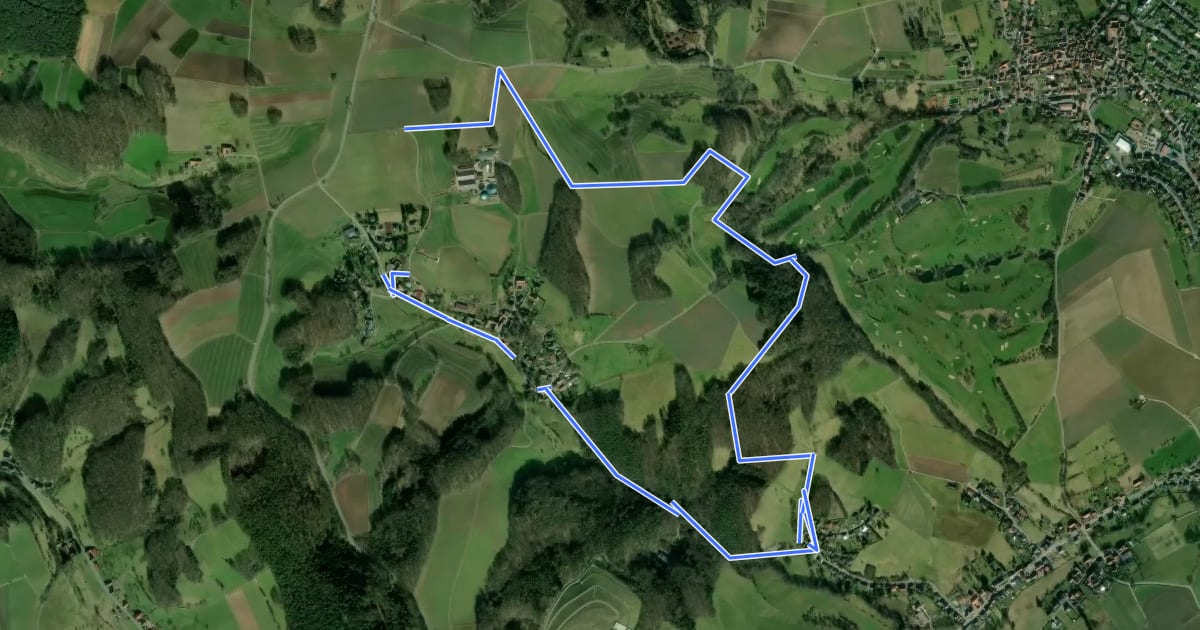 Маршрут Rundwanderweg Hembach Höhe 2 на спутниковом снимке