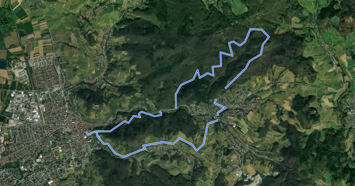 Маршрут Rundwanderweg Heppenheim 2: Jägerrast-Weg на спутниковом снимке