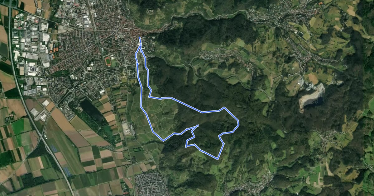 Маршрут Rundwanderweg Heppenheim 3: Guldenzoll-Weg на спутниковом снимке